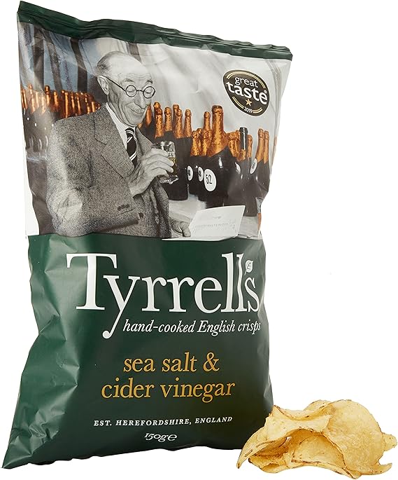 Tyrrells Sea Salt & Cider Vinegar Crisps 150g