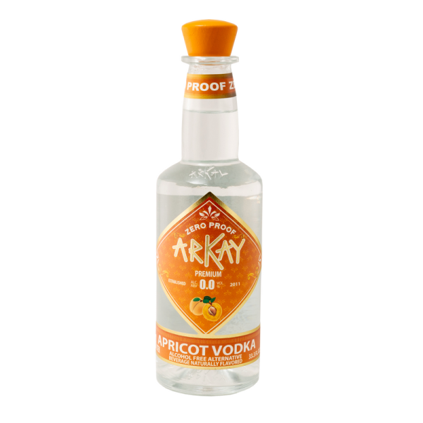 ArKay Apricot Vodka Zero Proof Spirits 33.3 FL OZ / 1 Liter