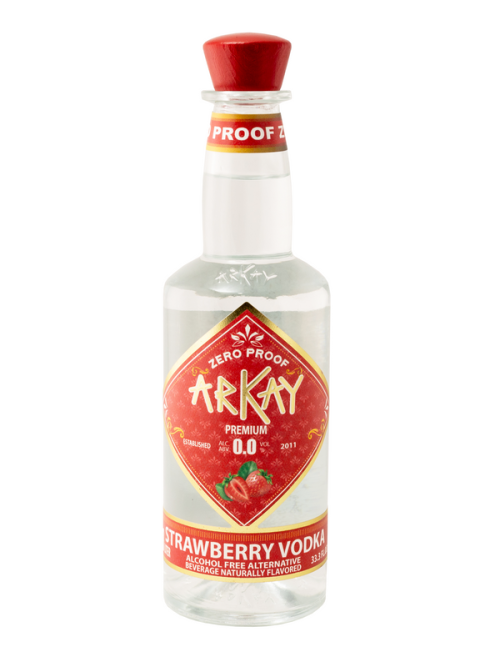 Arkay Strawberry Vodka Zero Proof Spirits 33.3 FL OZ / 1 Liter