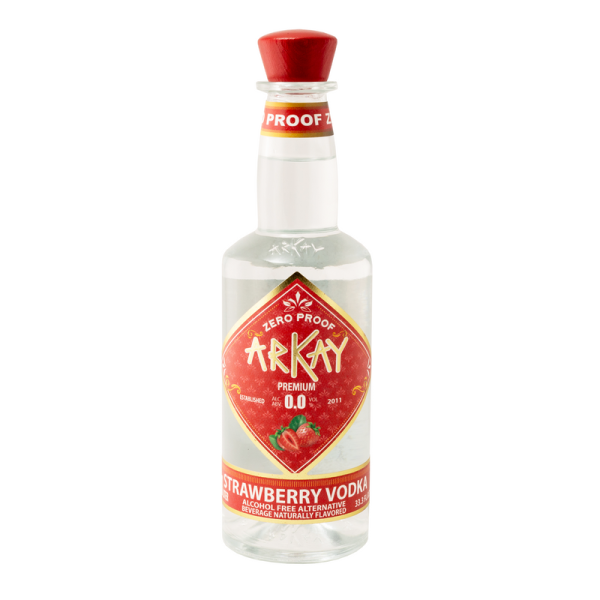 Arkay Strawberry Vodka Zero Proof Spirits 33.3 FL OZ / 1 Liter