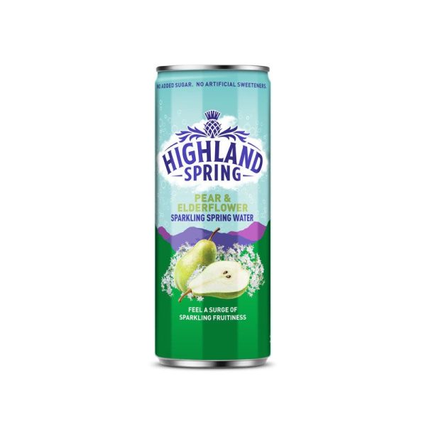 Highland Spring Sparkling Water 24 x 330ml Cans