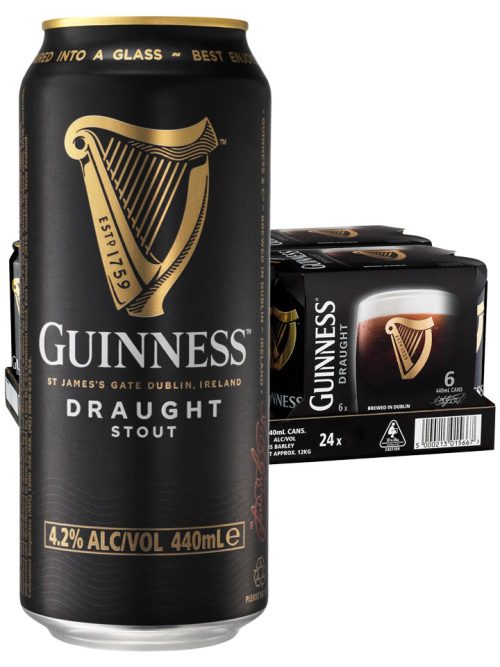 Guinness Draught Stout 24 x 440ml Cans